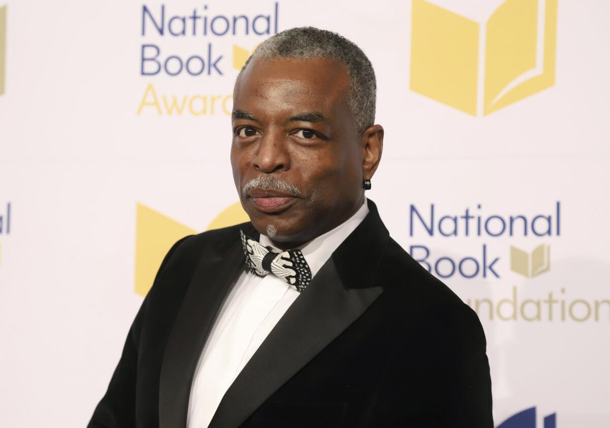 FILE - LeVar Burton attends the 70th National Book Awards ceremony in New York on Nov. 20, 2019. Burton launched the LeVar Burton Book Club with the Fable app, described on its website as a means to discover, read and discuss books, and help foster “human connections” and mental health. (Photo by Greg Allen/Invision/AP, File)
