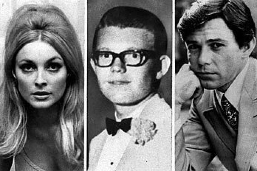 Slain the night of Aug. 9, 1969, at Polanski's Benedict Canyon house were (from left) Voytek Frykowski; Sharon Tate; Stephen Parent, 18, who had been visiting a friend in the guesthouse and was found slain in his car; famed hairstylist Jay Sebring, 35; and Abigail Folger. The next night, Rosemary and Leno LaBianca were stabbed to death in Los Feliz.