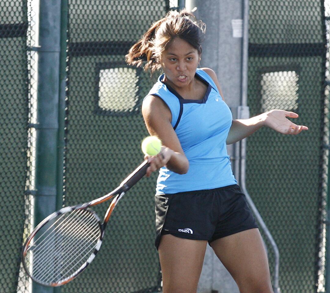 Photo Gallery: Crescenta Valley v. Burbank Pacific League girls tennis
