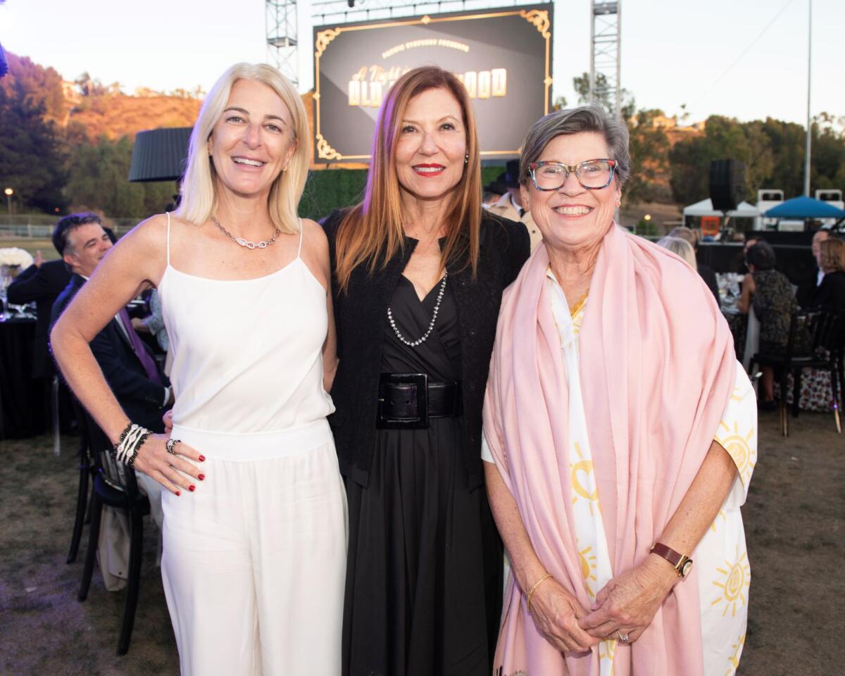 Heidi Zuckerman, president and CEO of OCMA with Diana Martin and Joann Leatherby, co-chair of the Pacific Symphony Gala.