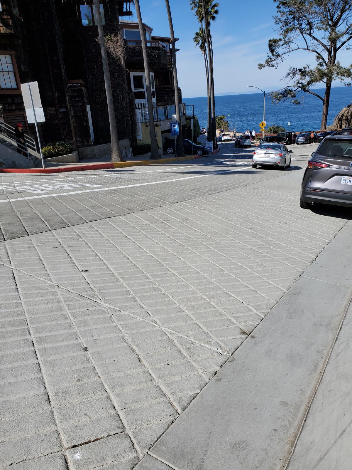 After a recent storm drain repair project on Cave Street in La Jolla, the road was resurfaced and restored.
