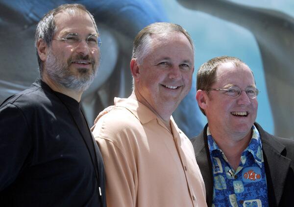Steve Jobs, Dick Cook and John Lasseter