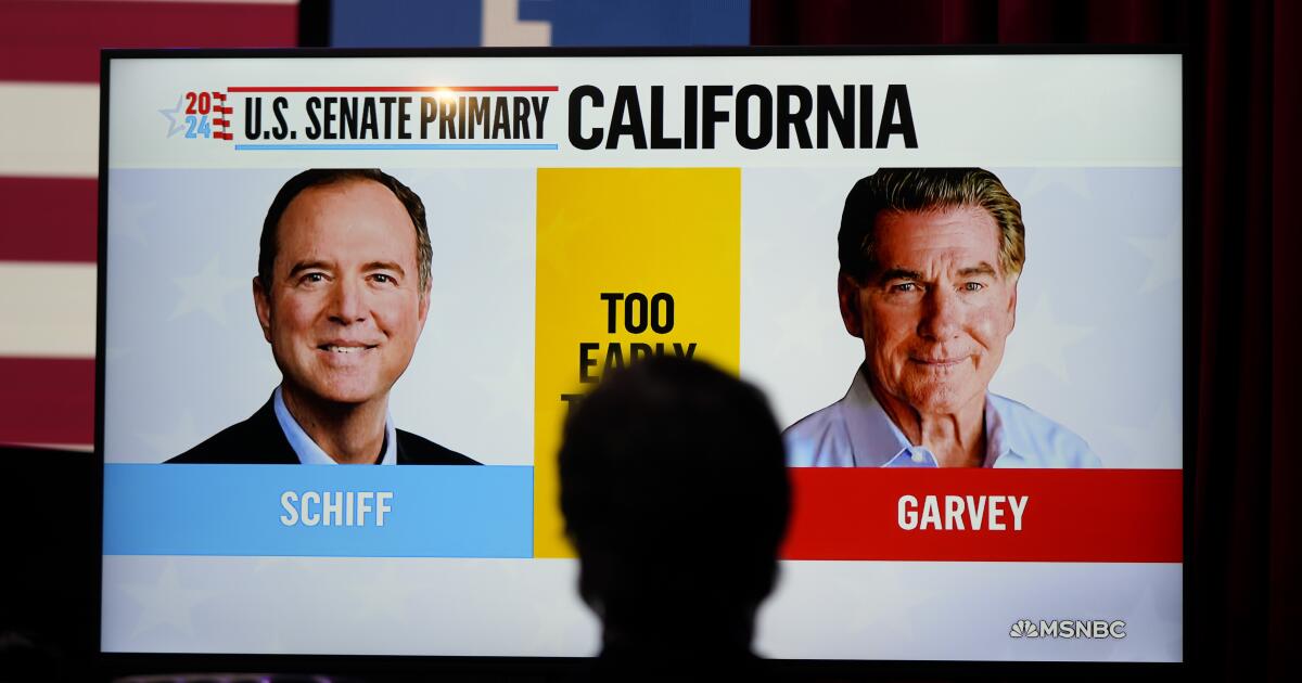 Ballot: Schiff expands his lead over Garvey in California Senate race