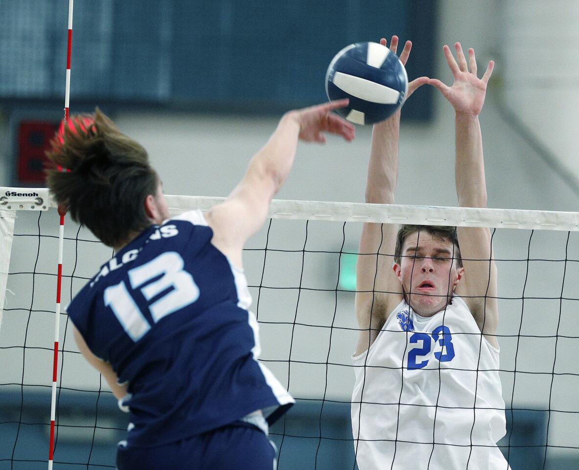 Photo Gallery: Crescenta Valley vs. Burbank in Pacific League boys’ volleyball