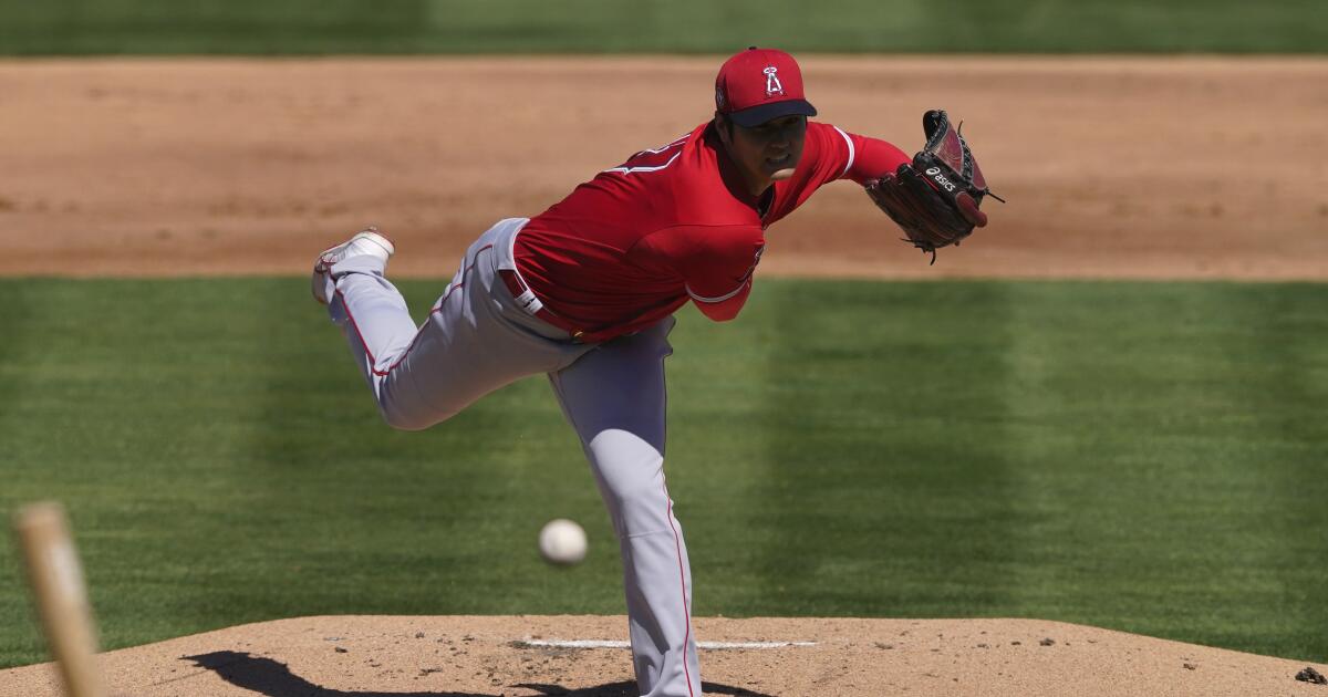 Angels' Shohei Ohtani has smooth first outing with pitch clock - Los