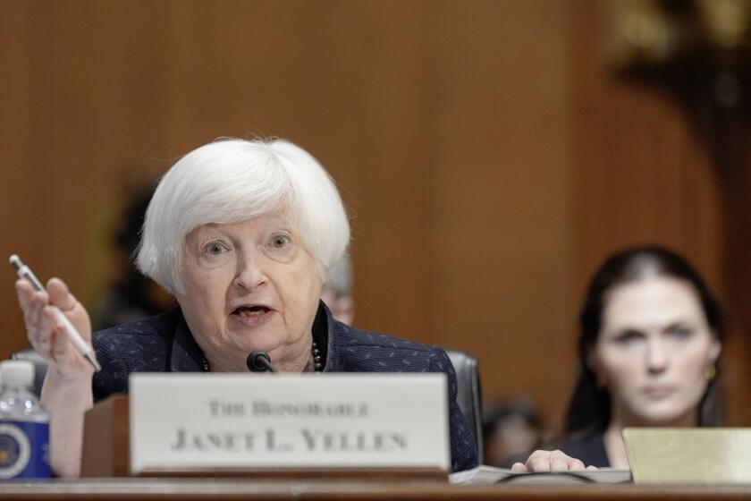 La secretaria del Tesoro de Estados Unidos, Janet Yellen, en el Congreso en Washington, el 21 de marzo de 2024. (Foto AP/Mariam Zuhaib)