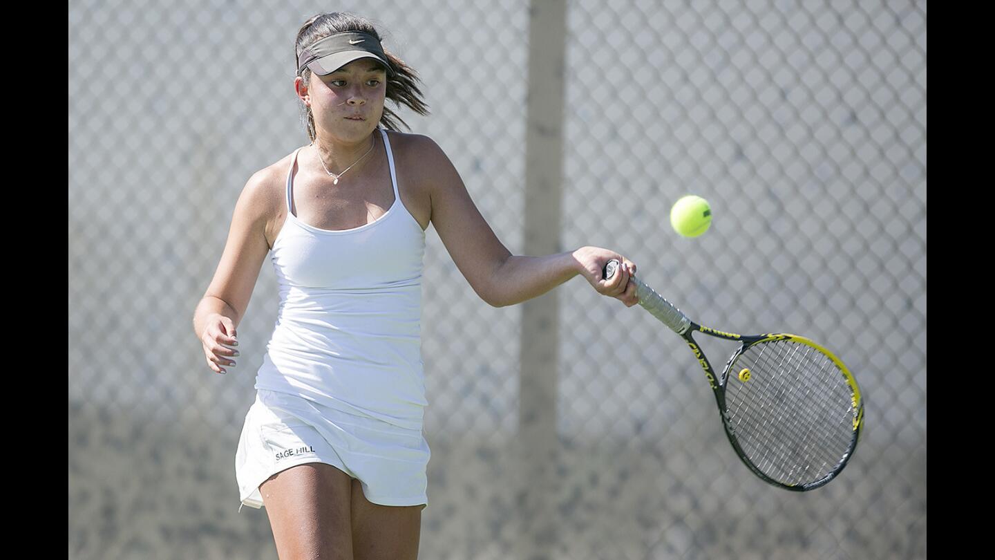 Photo Gallery: Sage Hill girls' tennis vs. Santa Margarita