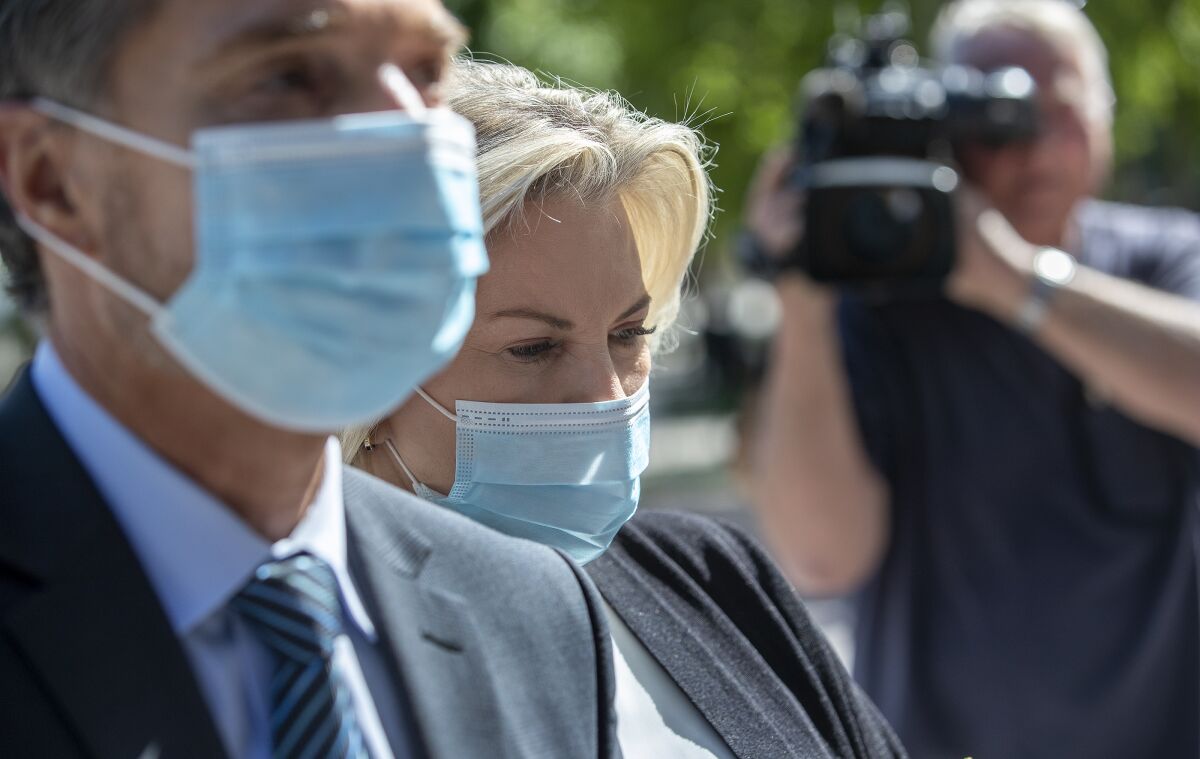 Rebecca Grossman, co-founder of the Grossman Burn Foundation, arrives at Van Nuys Courthouse for her preliminary hearing.