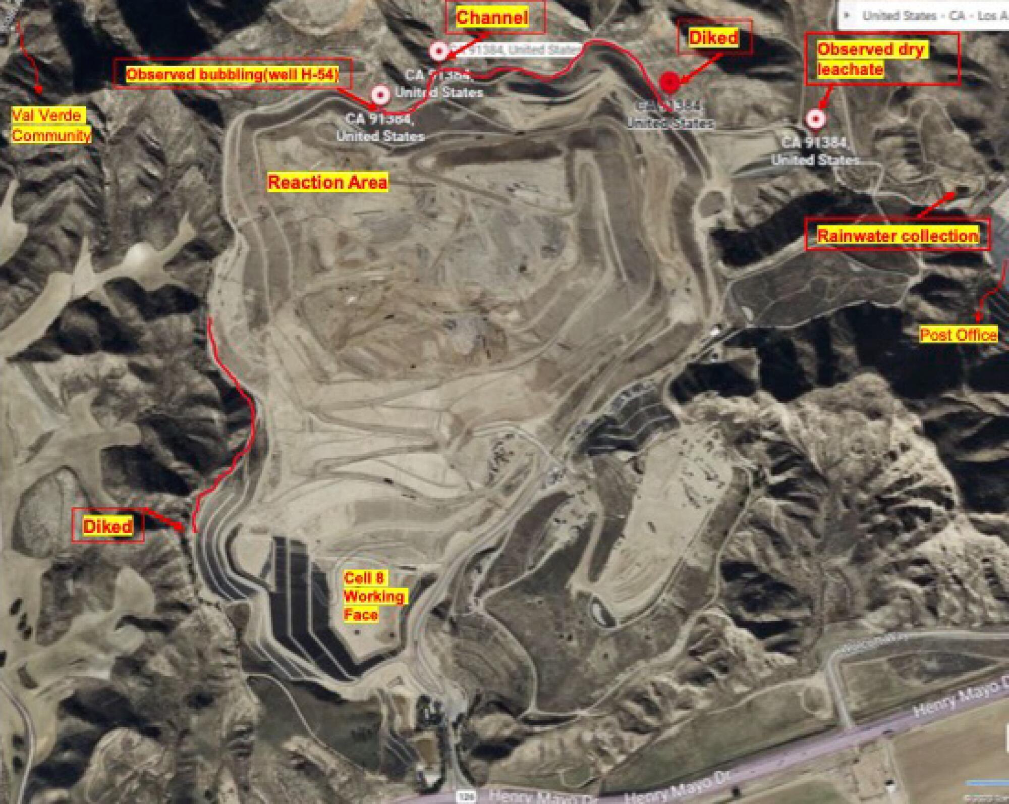 A roughly 35-acre portion of Chiquita Canyon Landfill is smoldering, causing polluted water to spill out.