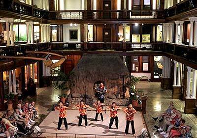 Dance school students perform traditional Hawaiian songs at the Bishop Museum in Honolulu, which traces the evolution of the music in exhibits.