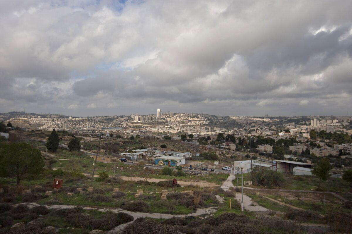 FILE - In this Wednesday, Dec. 5, 2012 file photo, a general view of Givat Hamatos area is seen in east Jerusalem. Israel is quietly advancing controversial settlement projects in and around Jerusalem while refraining from major announcements that could anger the Biden administration. Critics say Israel is paving the way for rapid growth when the political climate changes. (AP Photo/Sebastian Scheiner, File)