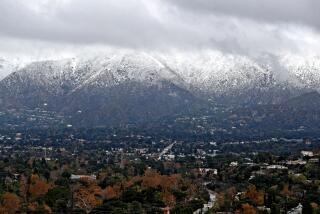 View of the San Gabriel Mountains as seen from Glendale Community College, with north Glendale, La Crescenta and La Canada Flintridge seen as well, in Glendale on Thursday, Dec. 26, 2019.