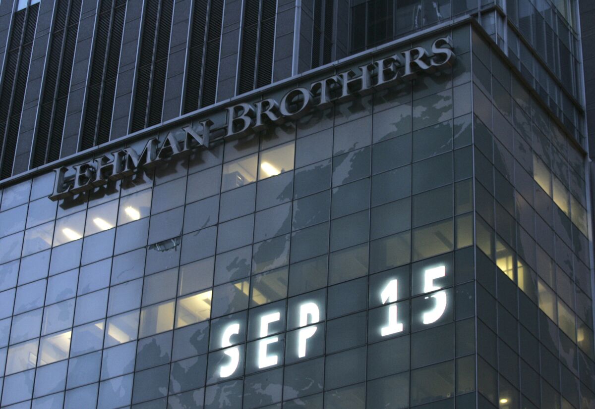Lehman Bros.' collapse and bankruptcy in September 2008 was seen as part of a once-in-a-generation meltdown.
