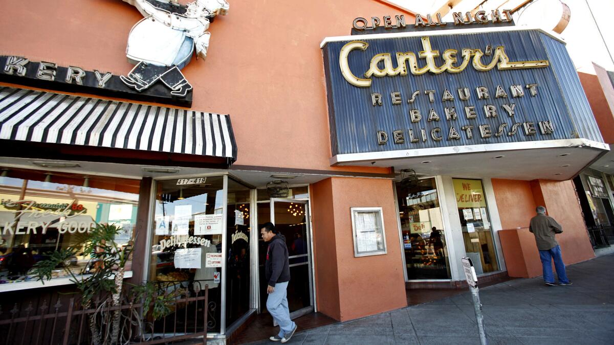 Canter's, on Fairfax Avenue.