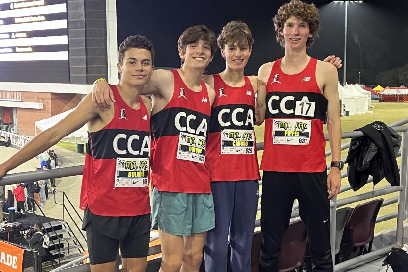 CCA runners Kai Bolaris, Auguste Dufour, Luca Caruso and Jacob Pippel.
