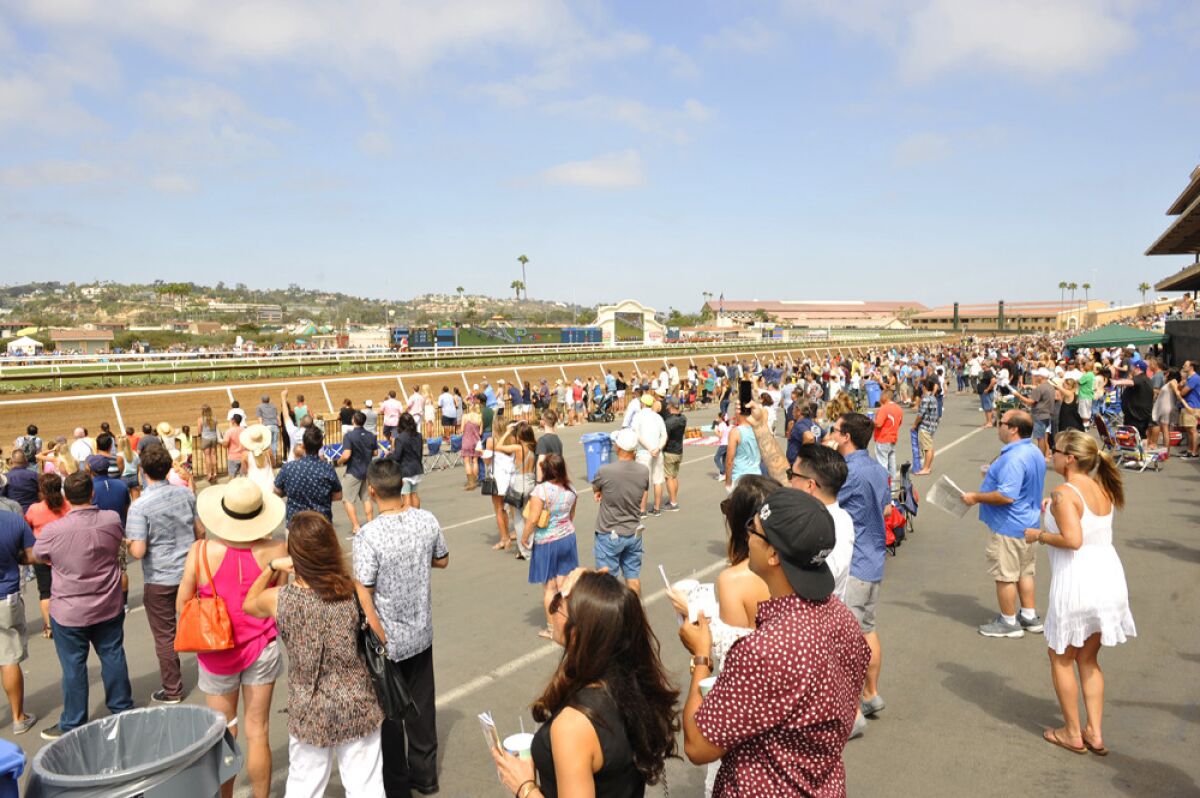 The Del Mar Racetrack turns into into a standing room concert venue on select dates throughout the season.
