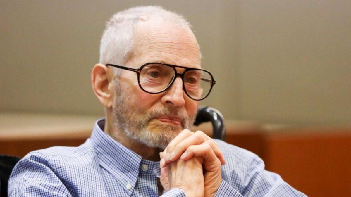 New York real estate scion Robert Durst listens to the proceedings during a previous appearance in a Los Angeles courtroom. Durst was in court again Tuesday.