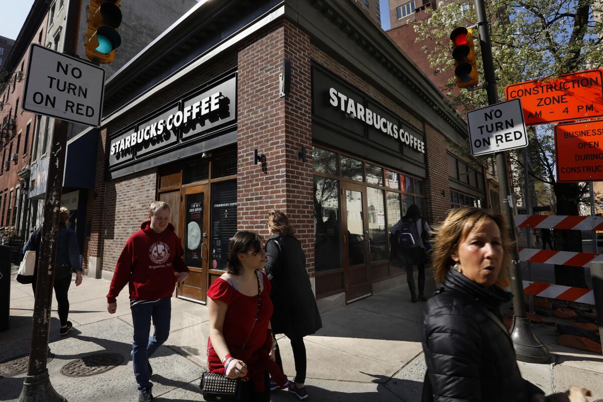 At the Starbucks on Spruce and 18th streets in Philadelphia, two African American men were arrested.