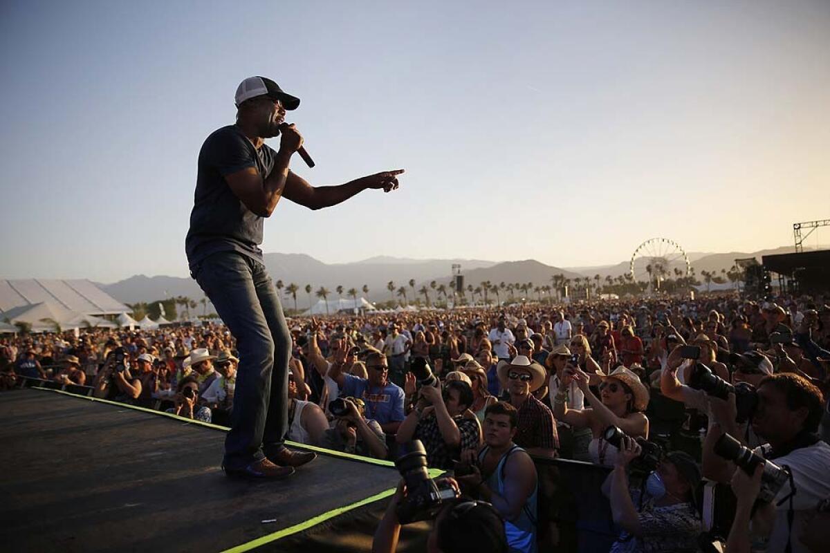 Darius Rucker, shown performing in 2013 at the Stagecoach festival in Indio, has found a career in country music after achieving mainstream rock success in the '90s with Hootie & the Blowfish.