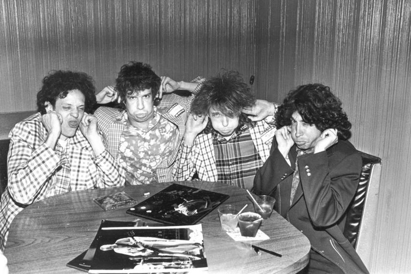 The Replacements in 1987: Slim Dunlap, left, Paul Westerberg, Tommy Stinson and Chris Mars.