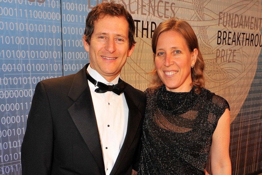 Dennis Troper and Susan Wojcicki attend the 2014 Breakthrough Prizes ceremony for awards in fundamental physics and life sciences at NASA's Ames Research Center in Mountain View, Calif. Reports say she may soon take over as YouTube's new chief executive.