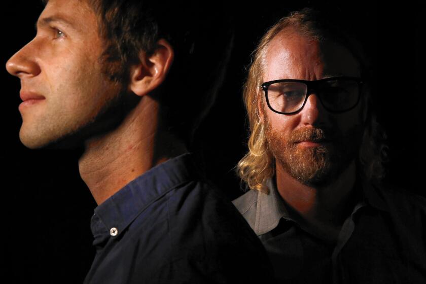 Brent Knopf, left, and Matt Berninger teamed as El Vy for the album "Return to the Moon." Taylor Swift recommended the title track to her Twitter followers.