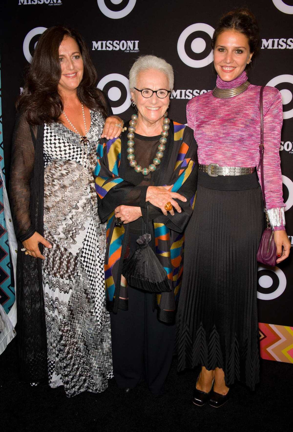 From left, Angela Missoni, Rosita Missoni and Margherita Missoni attend the Missoni for Target Collection launch.