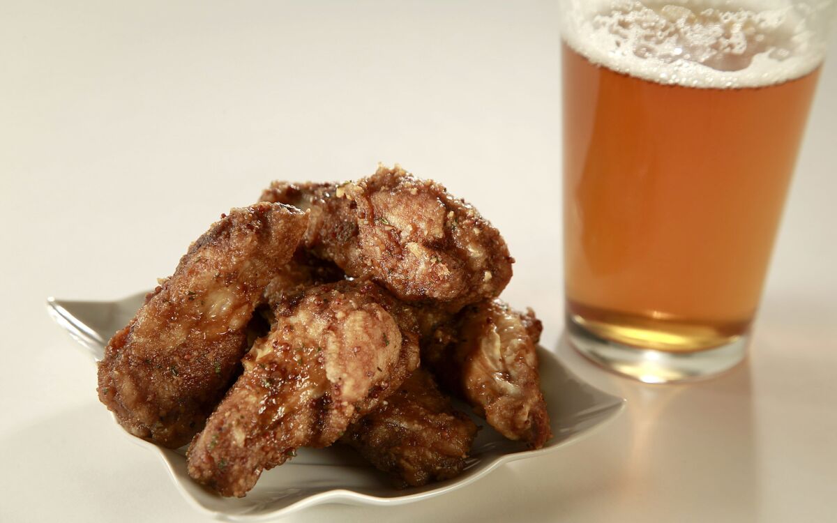 Stout beer and mustard wings