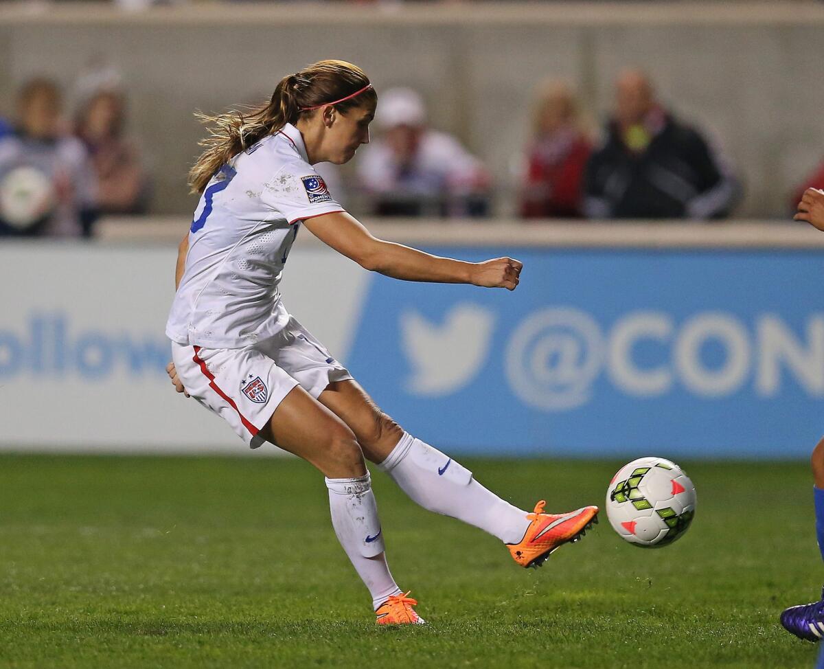 Alex Morgan would prefer to play on grass fields.
