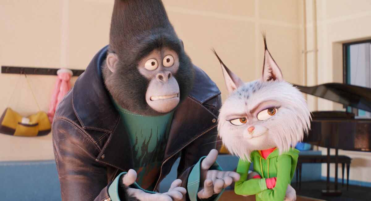 An ape and a cat are among the characters in "Sing 2."