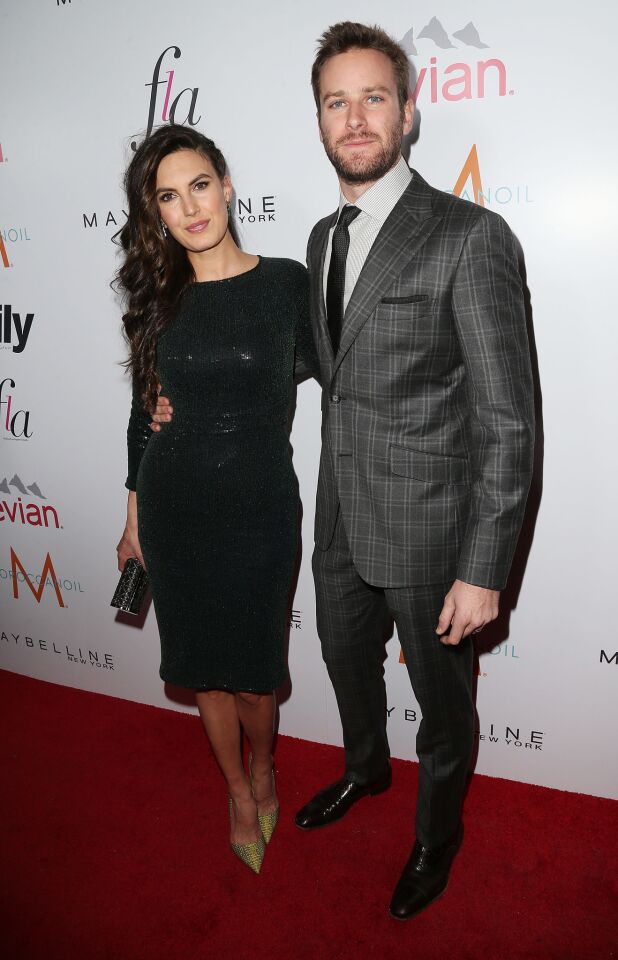Model Elizabeth Chambers and actor Armie Hammer.