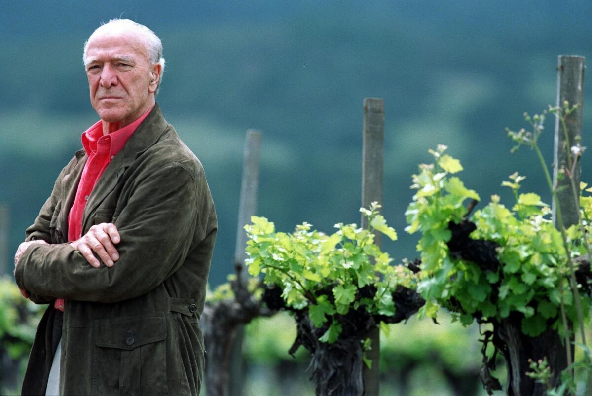 Winemaker Robert Mondavi in Napa in 1998.