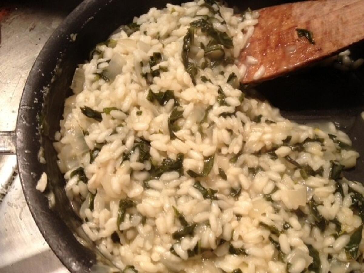 Risotto with bitter greens