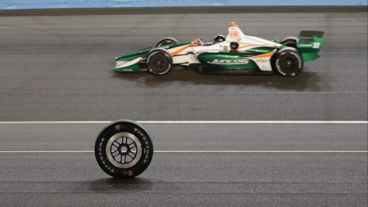 Even pros can have tired trouble, including a tire that rolls free during the IndyCar auto race April 7, 2018, at Phoenix International Raceway. Besides making sure you have all of them, you need to check the pressure too.