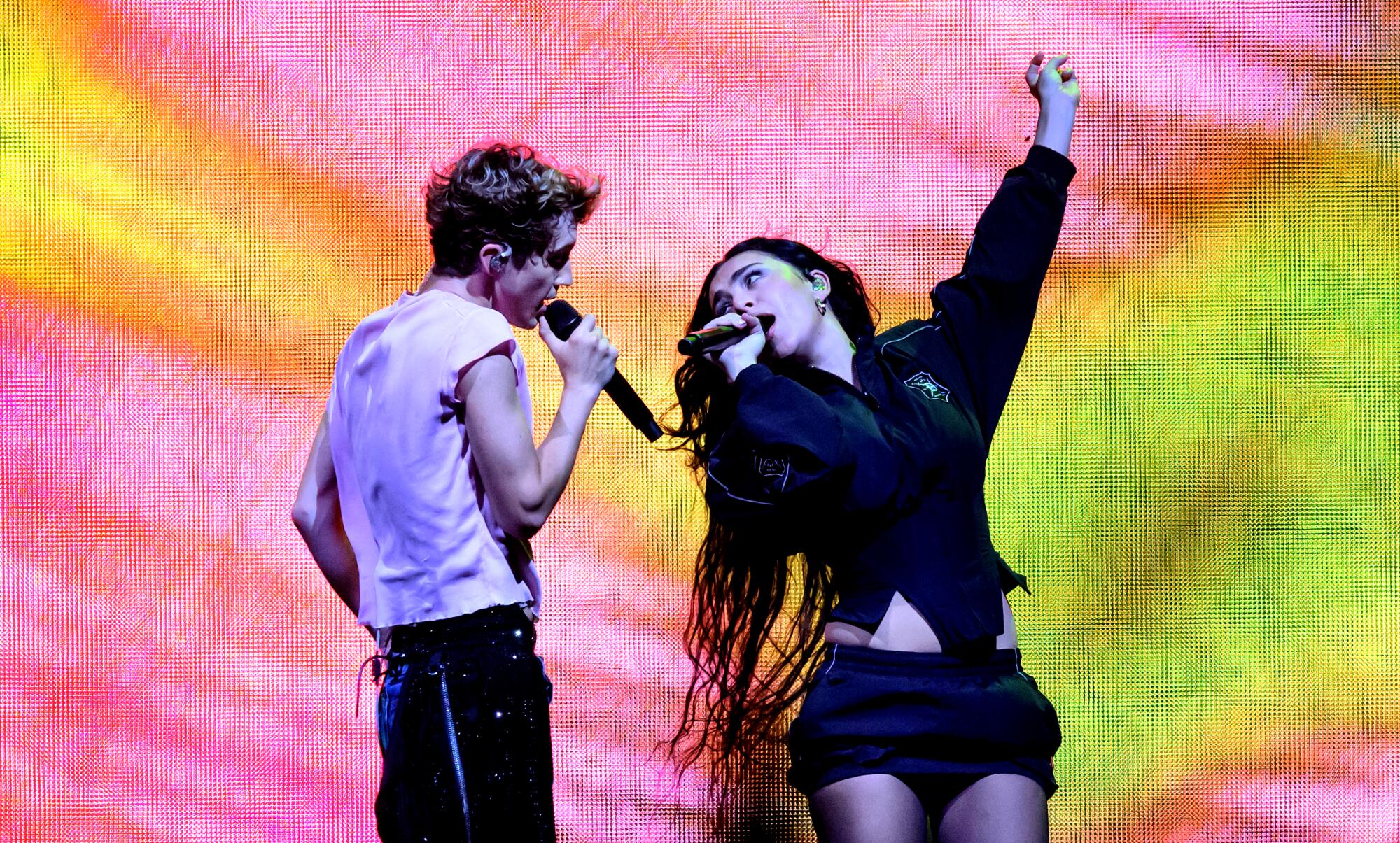 Charli XCX joins Troye Sivan on stage 