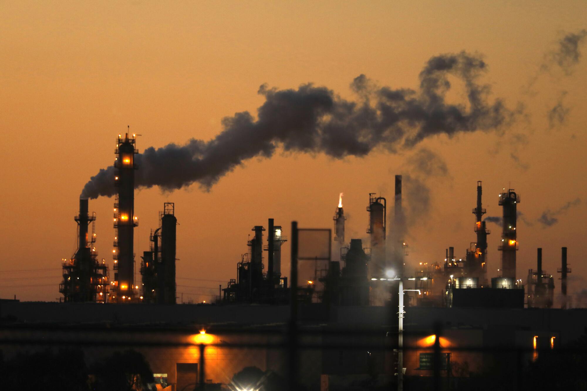June 2021- photo of the Phillip 66 Los Angeles refinery in Wilmington.