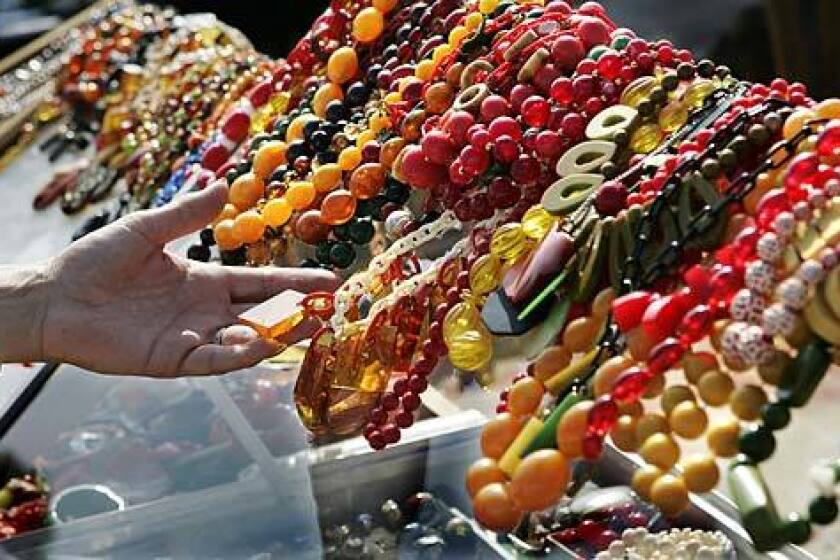 Baubles, bangles and beads at The Rose Bowl's flea market, held every second Sunday of the month.