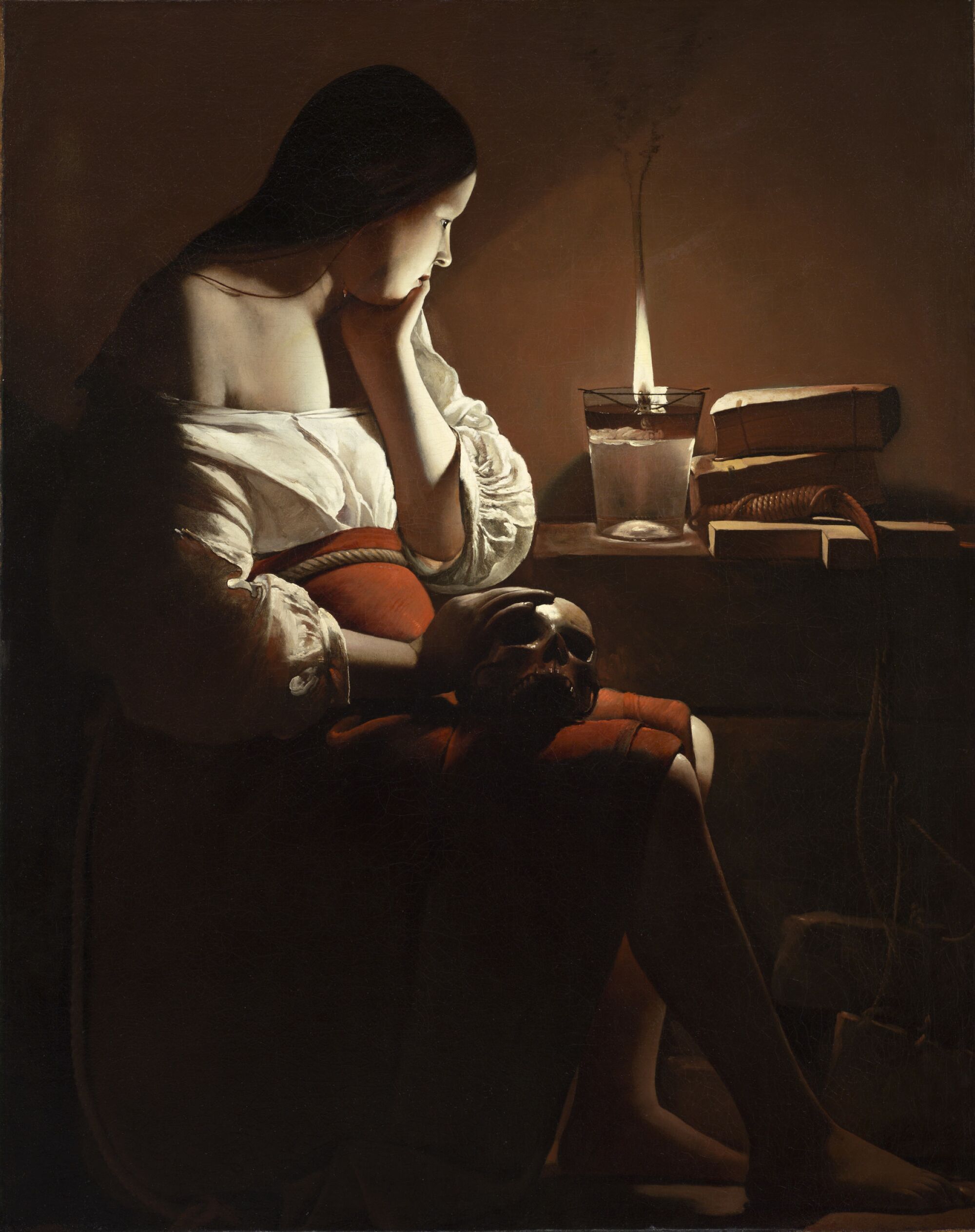 Georges de La Tour’s “The Magdalen With the Smoking Flame,” Ben Barcelona’s favorite artwork at LACMA. The painting helped him heal after his wife died in 1992.