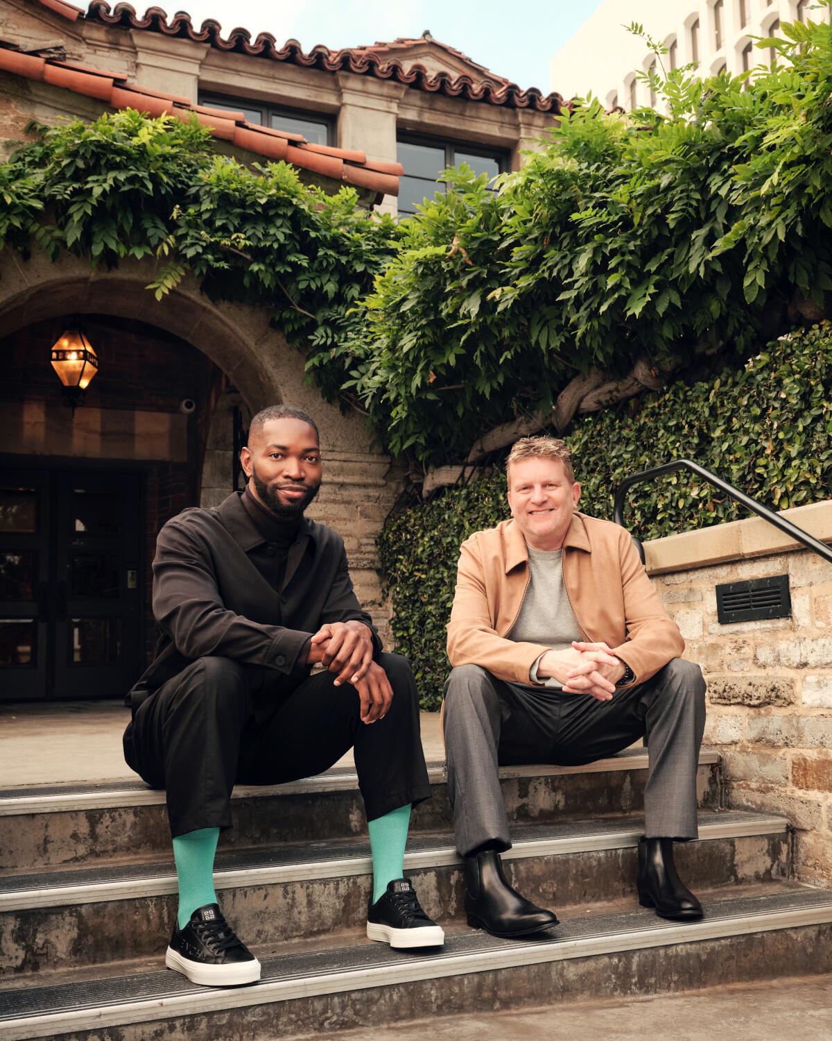 Tarell Alvin McCraney and Geffen Playhouse CEO Gil Cates Jr.