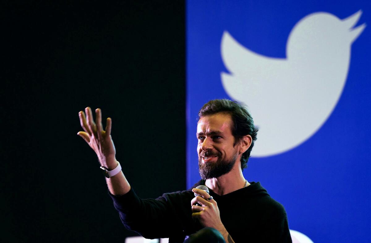 Twitter CEO and co-founder Jack Dorsey in India in November.
