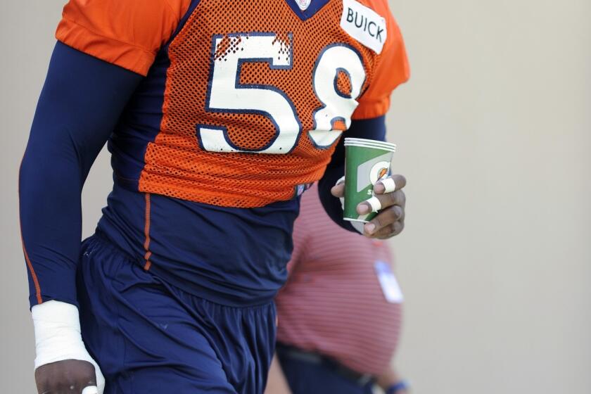 Denver Broncos linebacker Von Miller has been suspended six games for violating the league's drug policy.