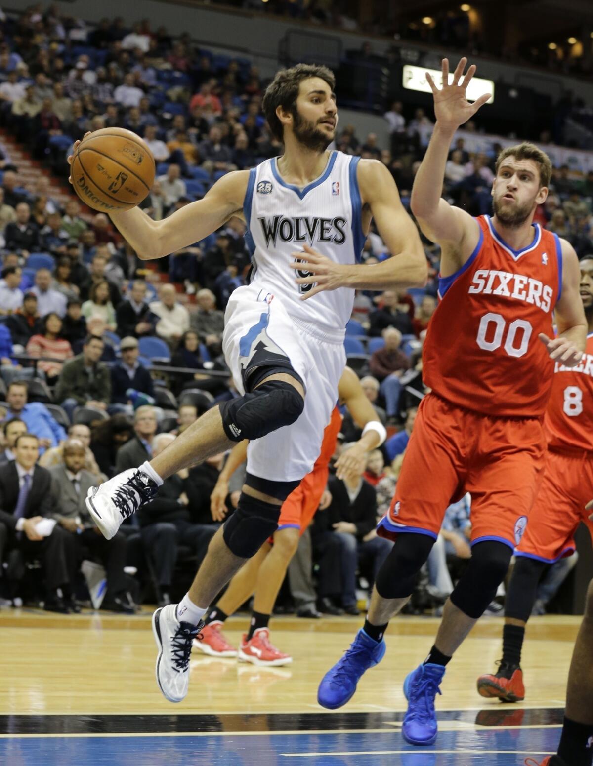 Minnesota Timberwolves guard Ricky Rubio caused problems for the Lakers when the teams met on Nov. 10.