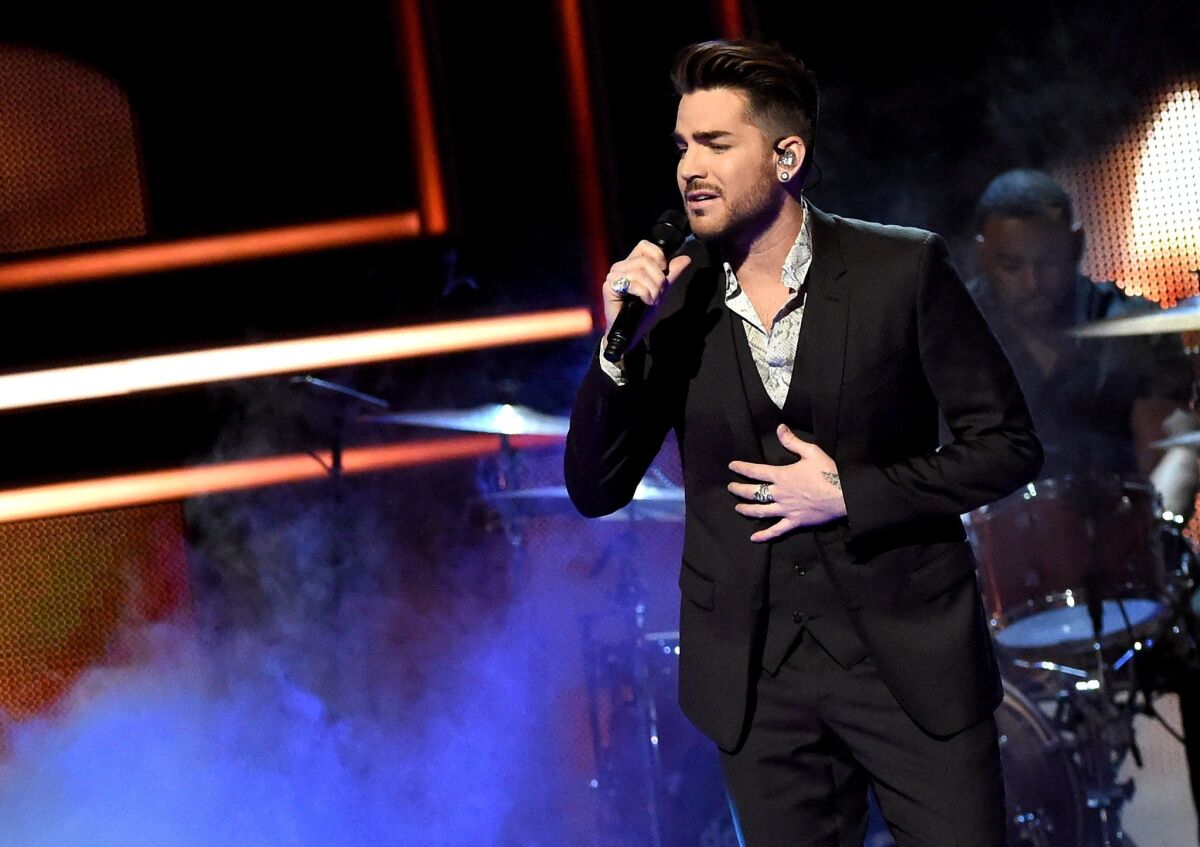 Adam Lambert performs onstage during the 2015 "CMT Artists of the Year" at Schermerhorn Symphony Center on Dec. 2, 2015 in Nashville, Tennessee.