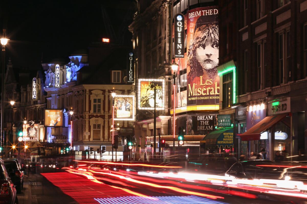 Shaftesbury Avenue is considered the heart of London's West End theater district.