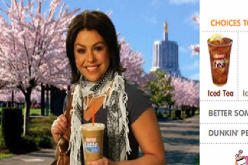 Dunkin' Donuts pulled the above ad after complaints arose regarding Rachael Ray's scarf.