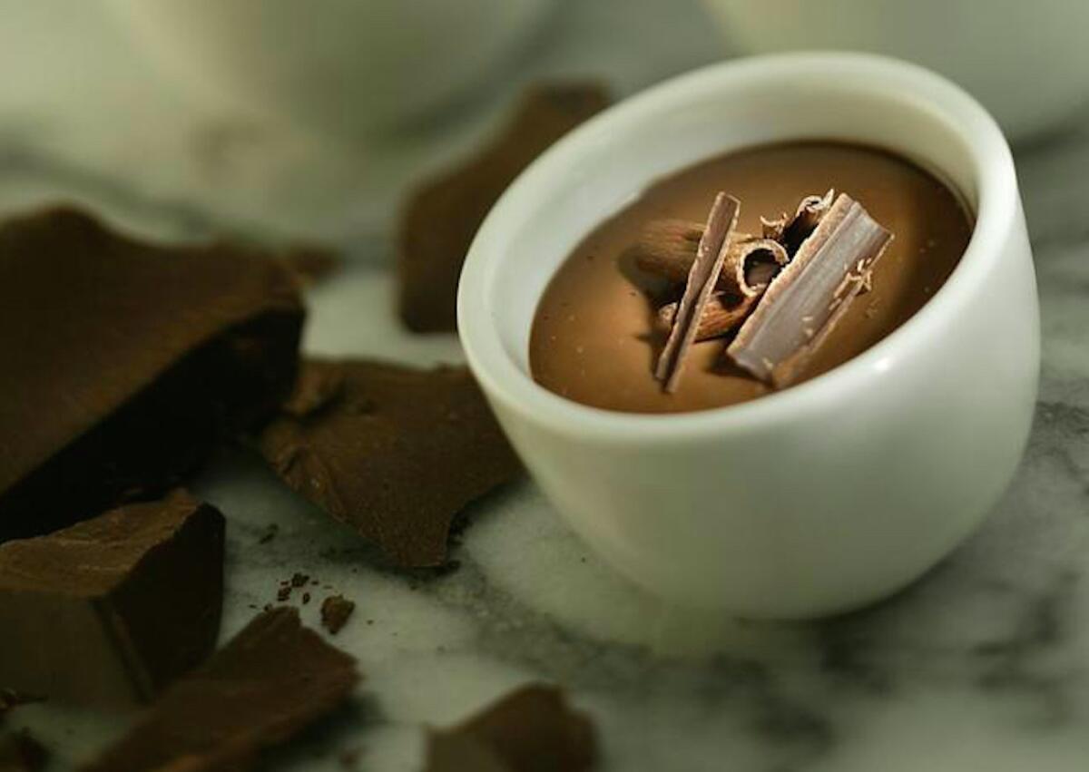 Chocolate espresso pots de creme from "The Gourmet Cookbook."