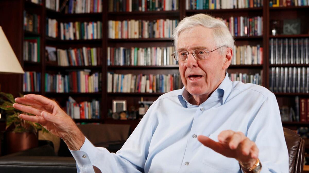 Charles Koch, seen in 2012. Has he enlisted the University of Utah in a campaign against teaching Marx?