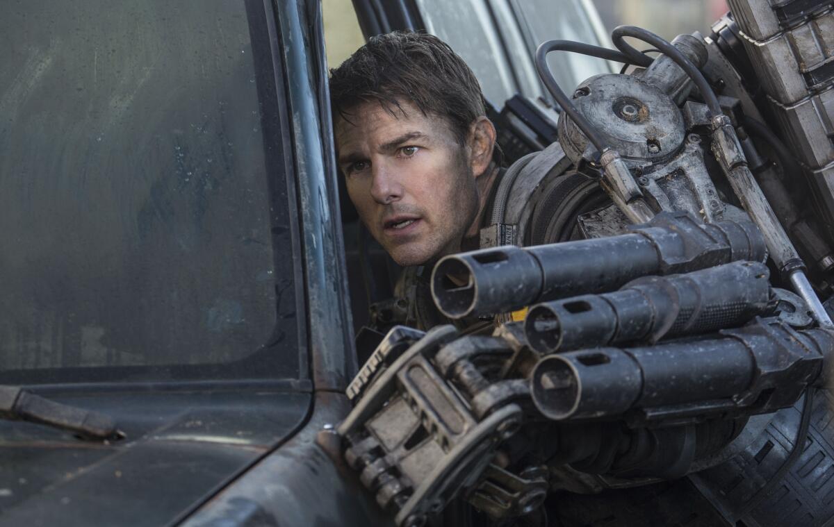 "Edge of Tomorrow" stars Tom Cruise.