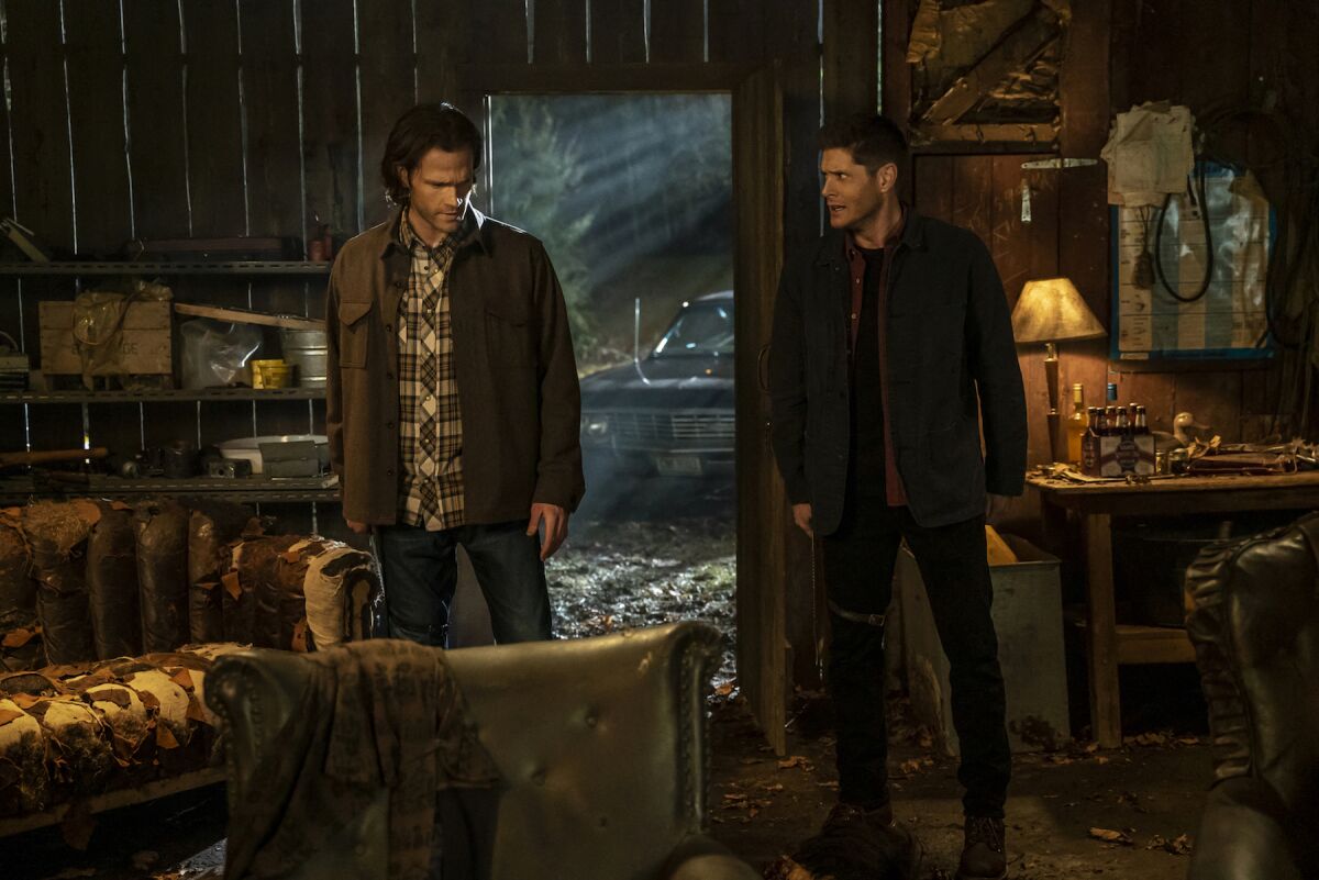 Jared Padalecki as Sam and Jensen Ackles as Dean in the "Last Holiday" episode of "Supernatural."