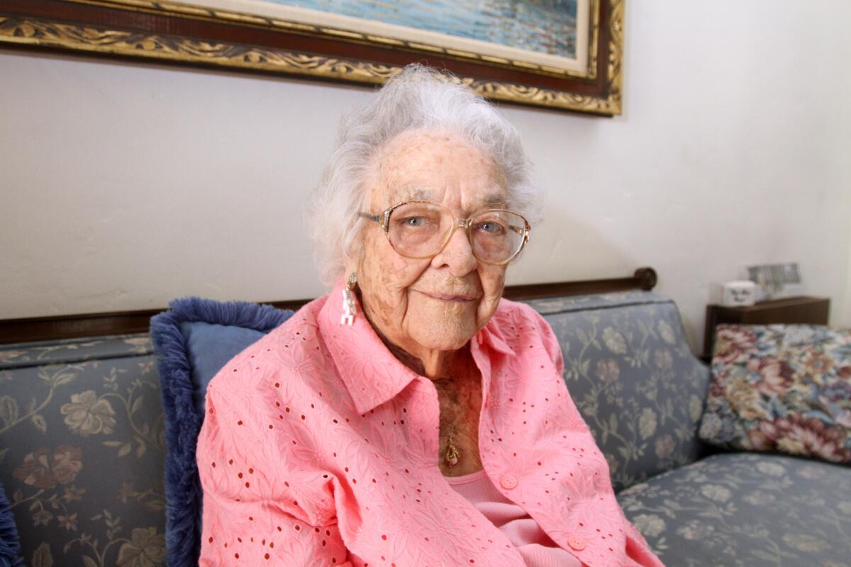 Gertrude Ness, who turned 109 years old in April, has lived in her Glendale home for about 65 years.